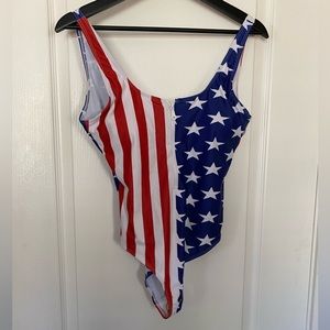 American flag one piece bathing suit